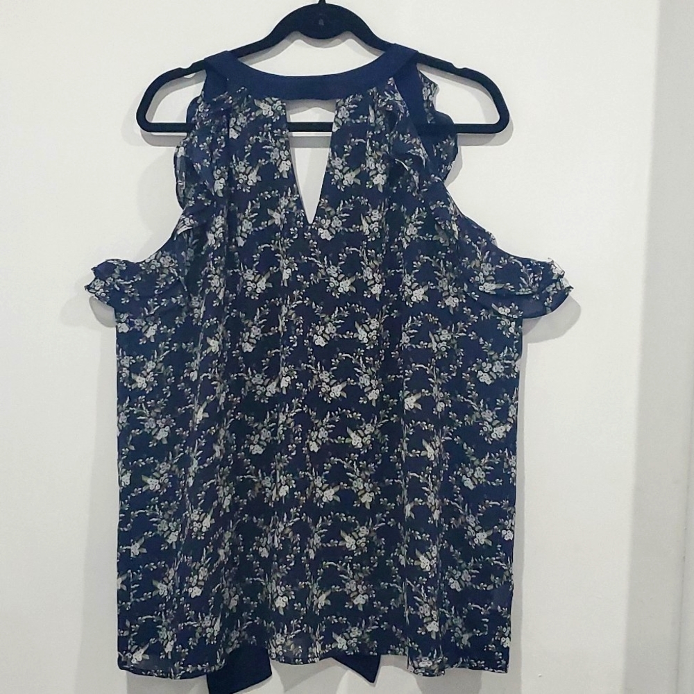 Miss Chievous Floral Mock Neck Sleeveless Top